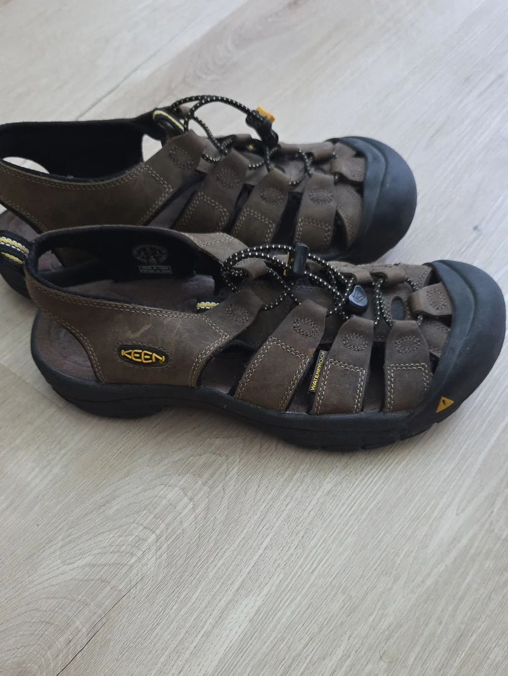 KEEN Newport Waterproof Leather Hiking Sandals Brown